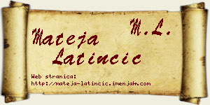 Mateja Latinčić vizit kartica